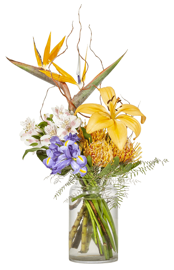 bouquet printanier exotique strelizia
