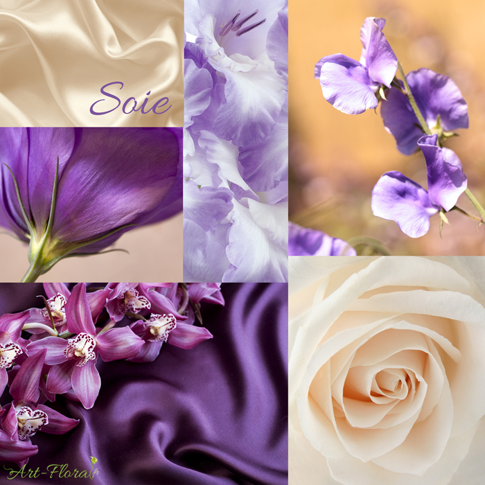 fleurs à la texture de soie