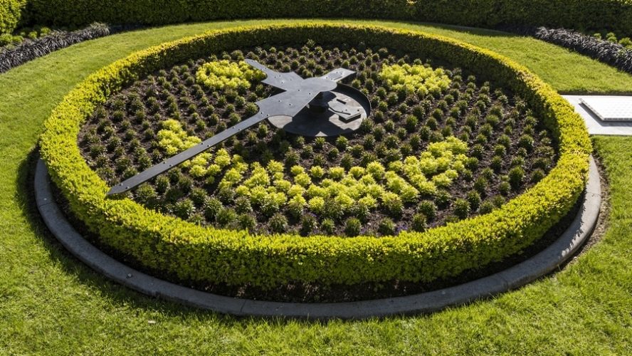 Floral clock garden in New-Zeland
