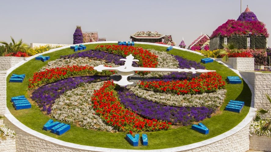 horloge fleurie Dubaï