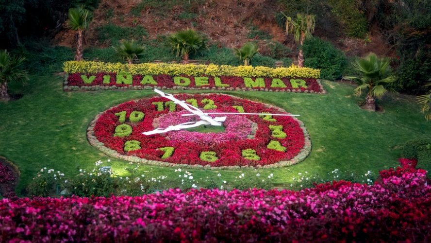 reloj de flores Vina del Mar Chile