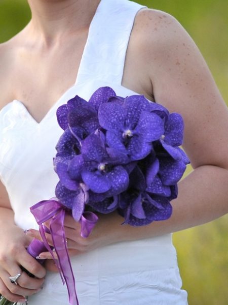 bouquet mariage orchidée violette