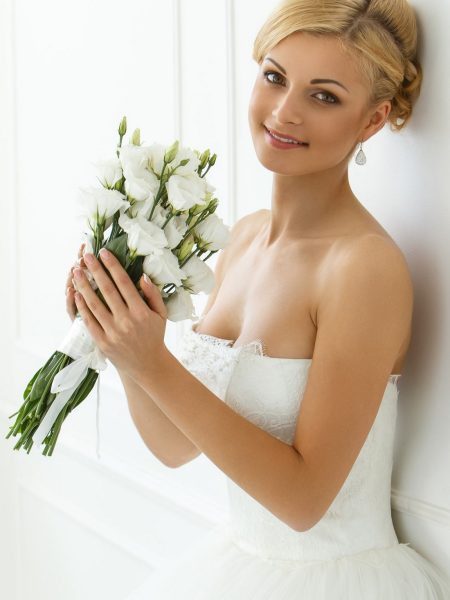 bouquet mariée bottes de lisianthus blanc