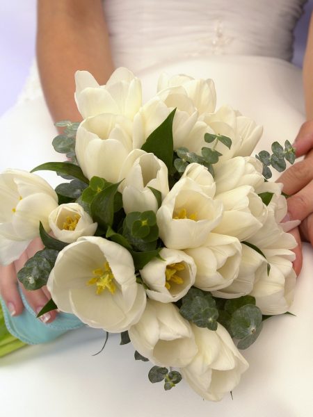 bouquet de mariée tulipe blanche