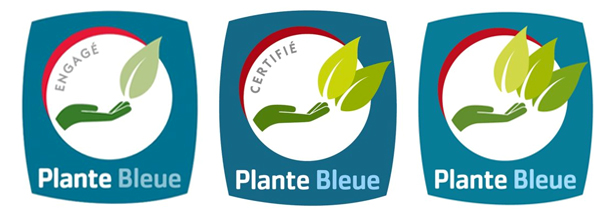logos plante bleue niveaux 1, 2 et 3