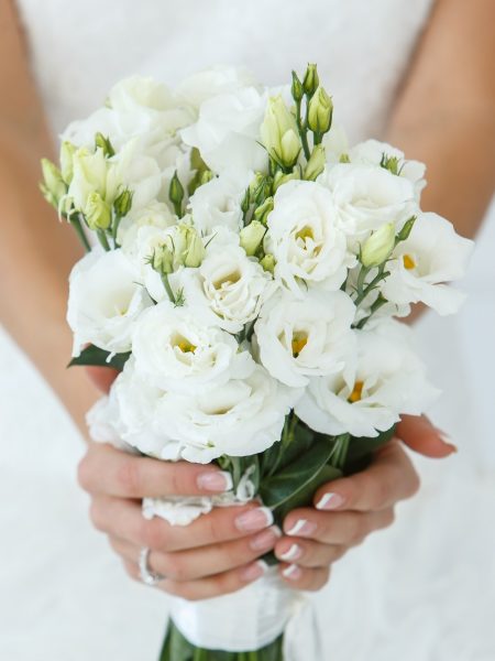 bouquet de lisianthus blanc