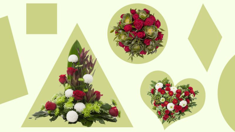 Les principales formes de bouquets et autres compositions de fleurs