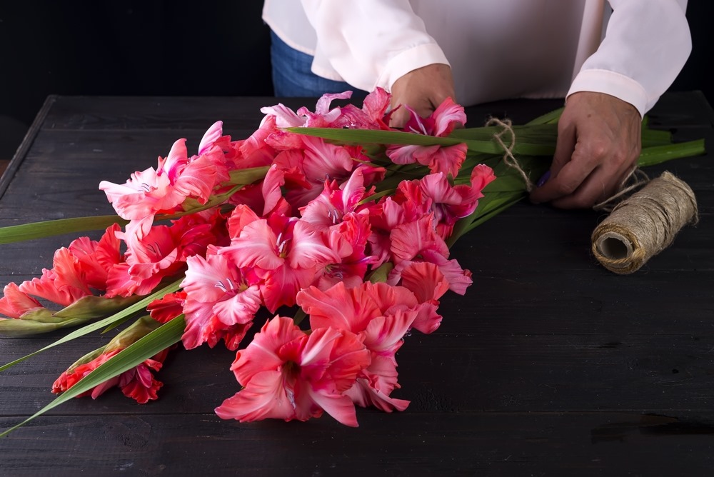 composer un bouquet de glaieuls