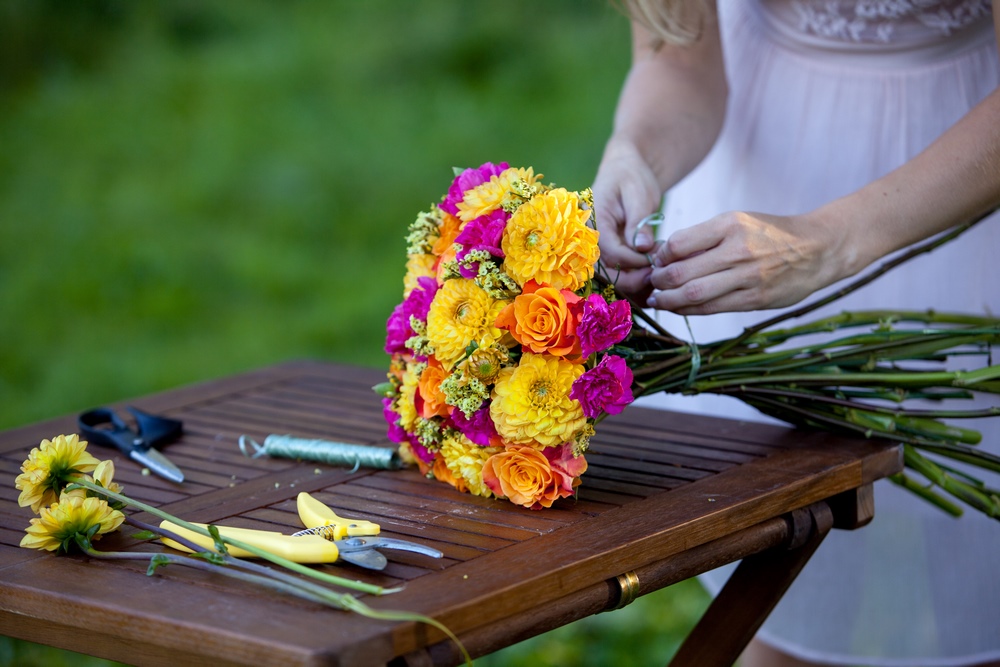 fleurs pour un bouquet rond