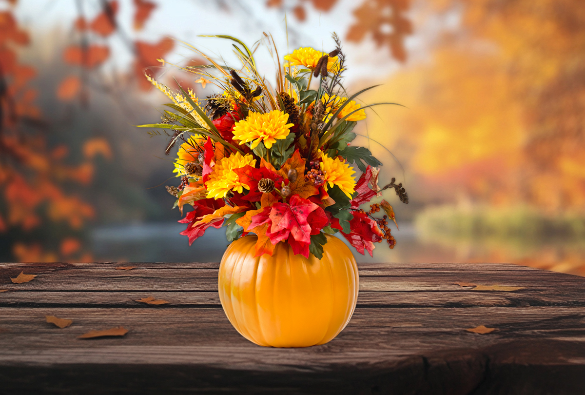 bouquet automne courge