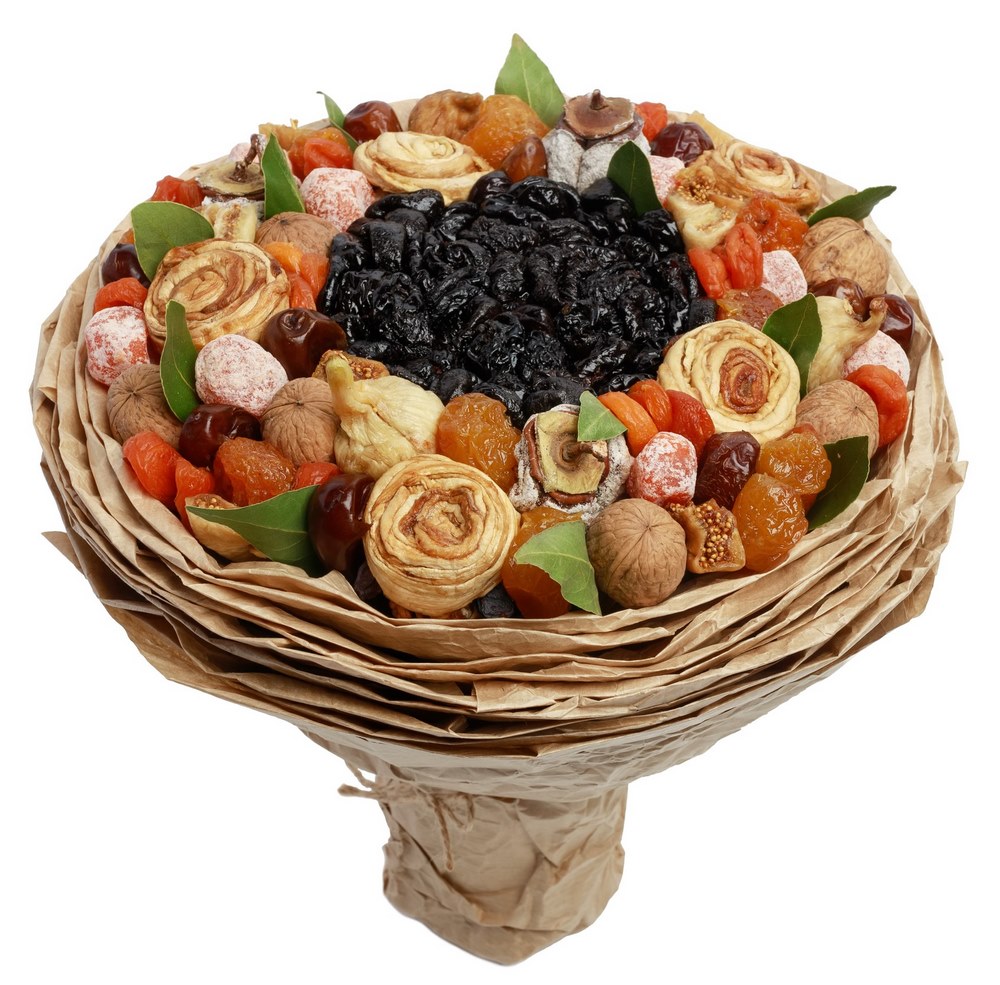 bouquet comestible fruits secs