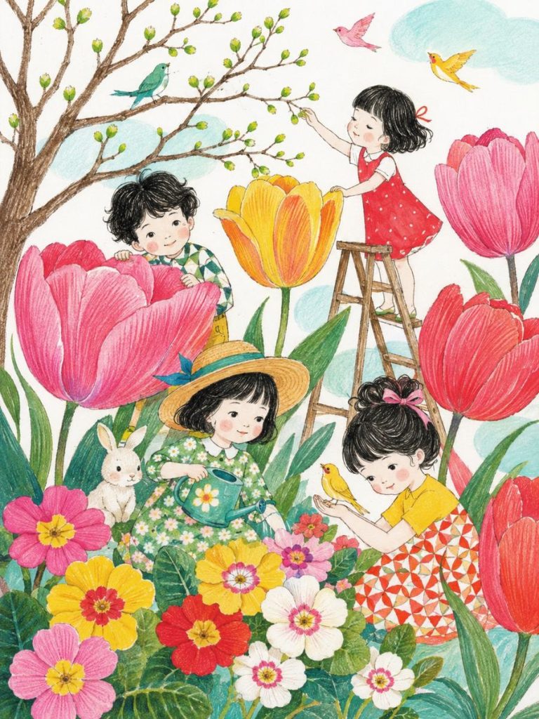 chanson enfants joie du printemps